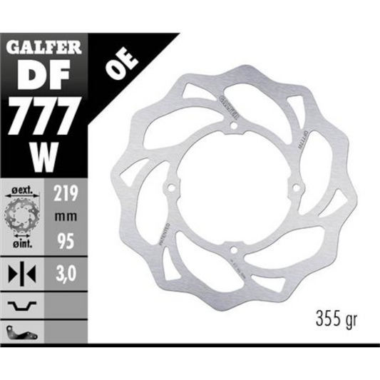 Disco de freno delantero wave KTM SX 85 07-20 / Husqvarna TC 85 14-20 Galfer DF777W