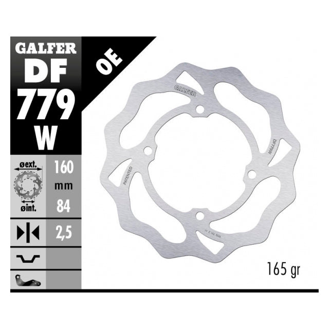 Disco de freno delantero o trasero wave KTM SX 50 06-21 / Husqvarna TC 50 Galfer DF779W