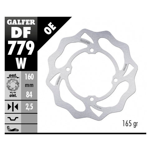 Disco de freno delantero o trasero wave KTM SX 50 06-21 / Husqvarna TC 50 Galfer DF779W