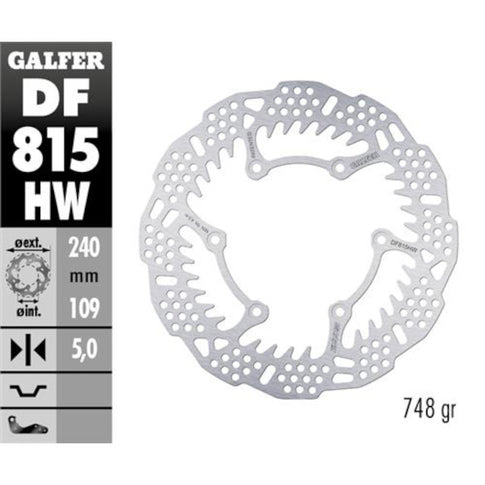 Disco de freno trasero Beta RR 250/300 >2012 2T/4T Galfer DF815HW