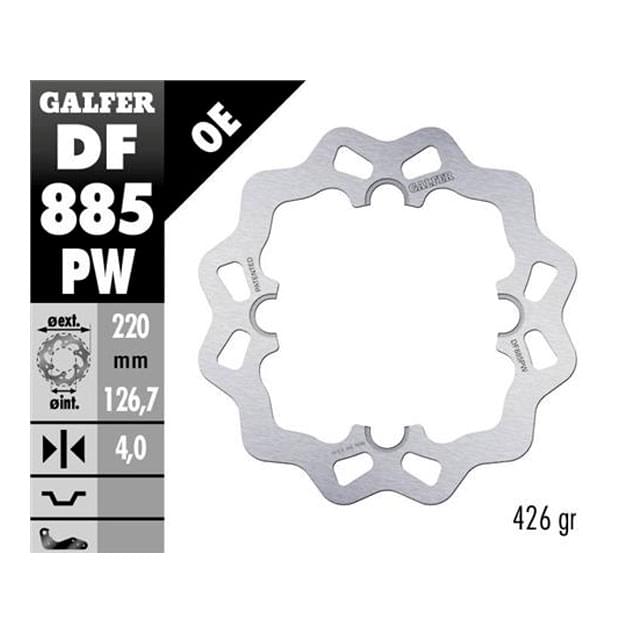 Disco de freno trasero Wave Husqvarna 125 / 250 / 450 Galfer DF885PW