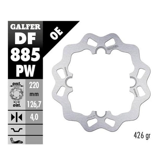 Disco de freno trasero Wave Husqvarna 125 / 250 / 450 Galfer DF885PW
