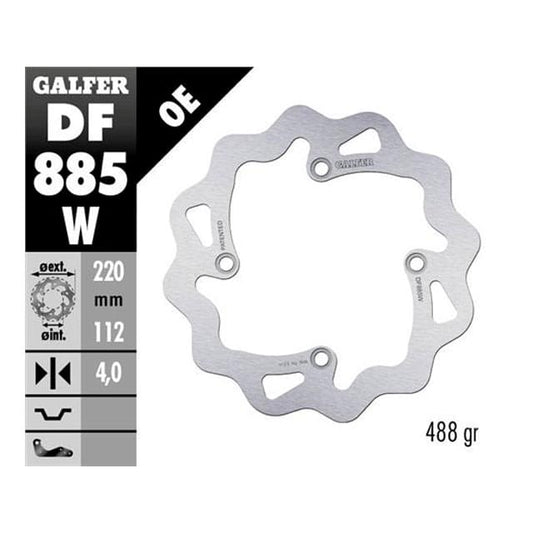 Disco de freno trasero Husqvarna 125 / 250 / 450 Galfer DF885W
