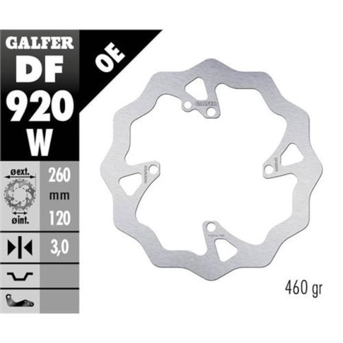 Disco de freno delantero wave Sherco 14-21 Horquilla KYB/WP Galfer DF920W