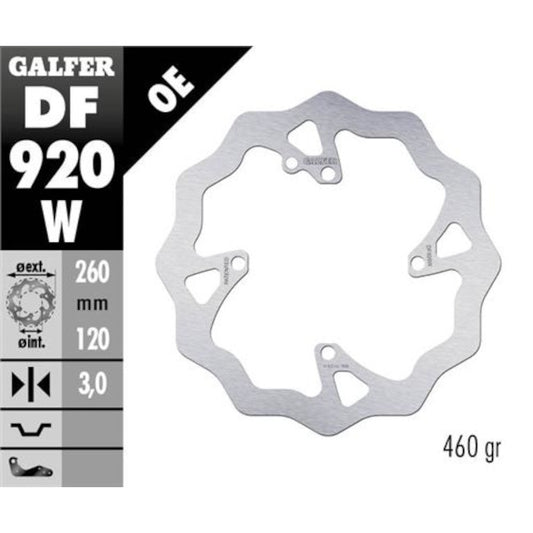 Disco de freno delantero wave Sherco 14-21 Horquilla KYB/WP Galfer DF920W