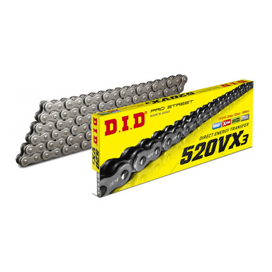 X-Ring Drive Chain 520 VX3 Pitch 108 Links D.I.D - Steel