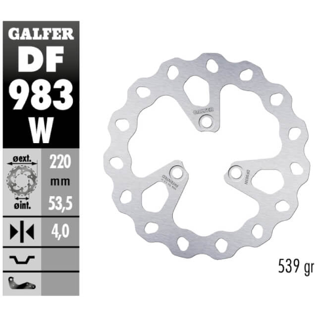Disco de freno Pitbikes d.220mm Galfer DF983W
