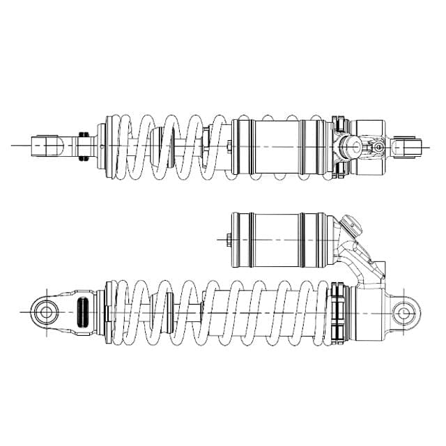 Shock absorber PitBike DNM 285mm 1200LB/IN