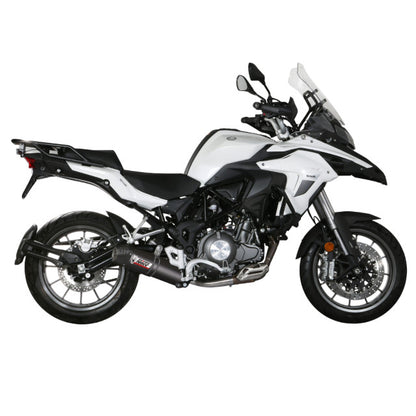 Silenciador Oval Benelli TRK 502 17-24 MiVV - Carbono Tampa em Carbono