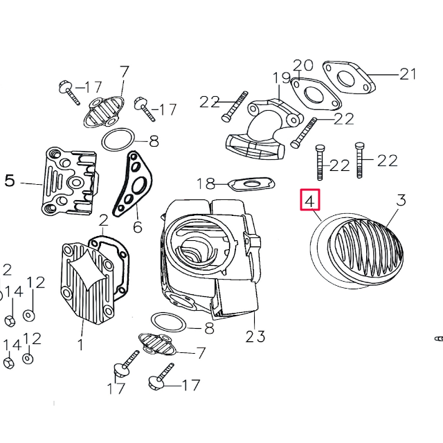 Left cover gasket cylinder head Pitbike engine 150-3/E 150-5 YX