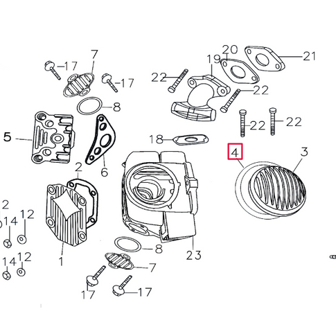 Left cover gasket cylinder head Pitbike engine 150-3/E 150-5 YX