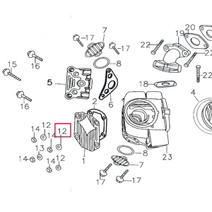 Arandela tapa culata acero Pitbike motor 150-3/E 150-5 YX E03L016