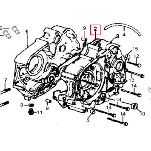 Junta central motor Pitbike motor 125P YX