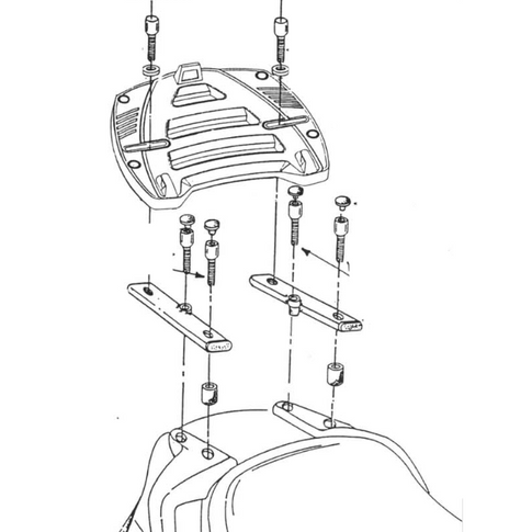 Adaptador maleta con parrilla Monokey Honda ST Pan Europa 1100 GIVI E190