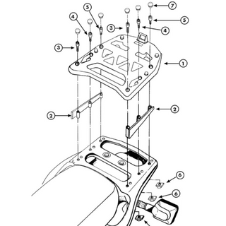 Adaptateurs valises avec porte-bagages Monokey pour Honda Africa Twin 750 93-02 Givi