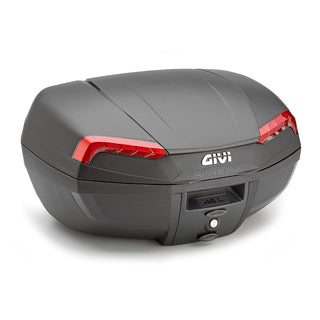Valise Monolock Riviera couvercle noir - catadioptriques rouges 46 Litres Givi
