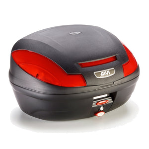 Baúl Monolock E470 Simply Ii catadriópticos rojo 47 Litros Givi E470N