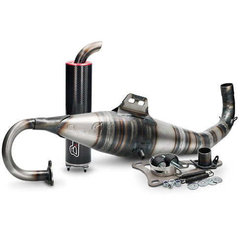 Blaze Racing Exhaust 70cc Minarelli Horizontal - carbon
