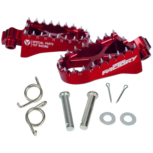Estriberas aluminio CNC Pitbike YCF Factory