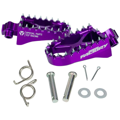 Estriberas aluminio CNC Pitbike YCF Factory