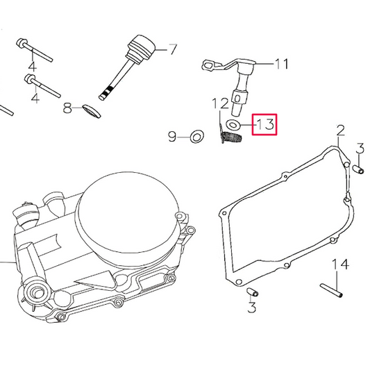 Retén leva embrague Pitbike motor 150-3 150-5 YX F04C030