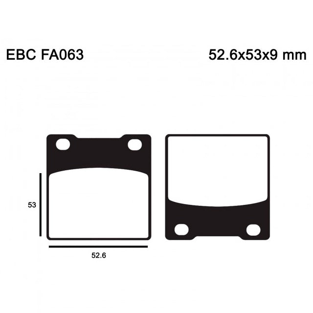 Pastillas de freno traseras Suzuki GSXR 750 EBC - orgánicas FA063