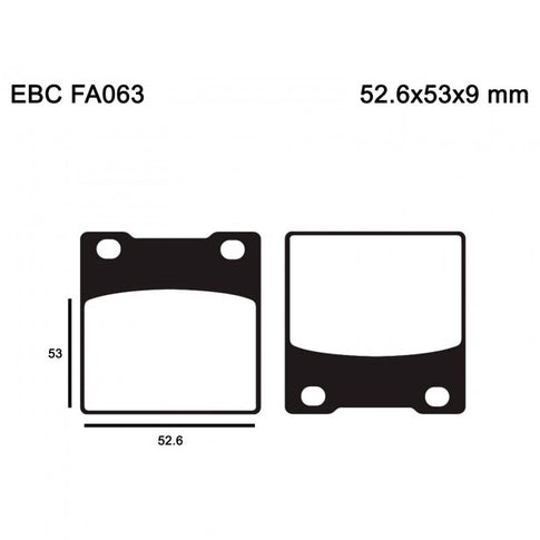 Pastillas de freno traseras Suzuki GSXR 750 EBC - orgánicas FA063