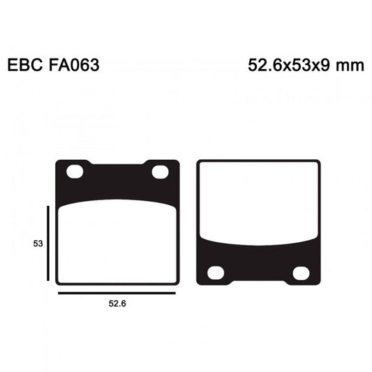 Pastillas de freno traseras Suzuki GSXR 750 EBC - orgánicas FA063