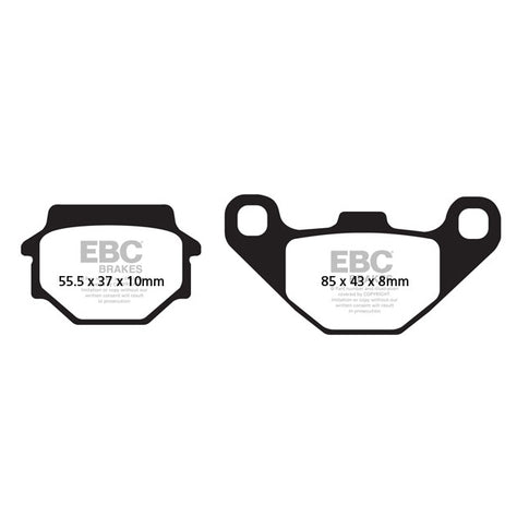 Pastillas de freno traseras Kymco Agility 125 08-17 EBC - orgánicas SFA067
