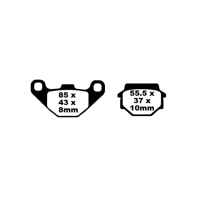 Pastillas de freno traseras Kymco Agility 125 EBC - orgánicas FA067