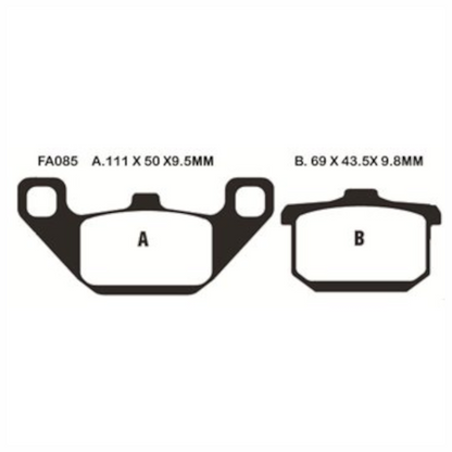 Pastillas de freno Kawasaki EN 500 / GPZ 550 / GTR 1000 EBC HH - sinterizadas FA085HH