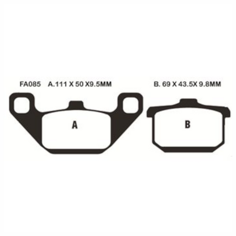 Pastillas de freno Kawasaki EN 500 / GPZ 550 / GTR 1000 EBC HH - sinterizadas FA085HH