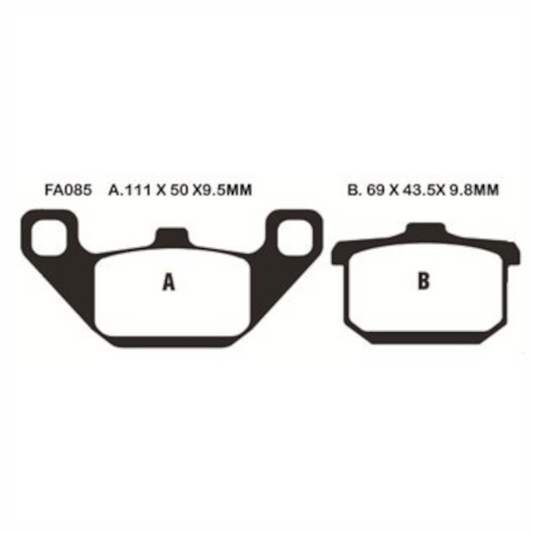 Pastillas de freno Kawasaki EN 500 / GPZ 550 / GTR 1000 EBC HH - sinterizadas FA085HH