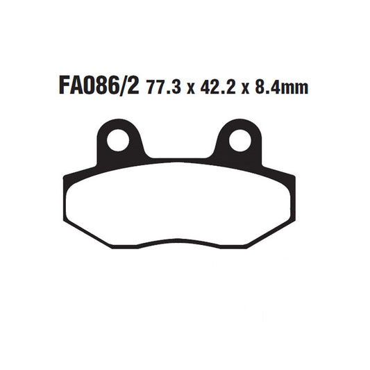 Pastillas de freno delanteras Hyosung GT 125 / Boomer 125 EBC - orgánicas FA086/2