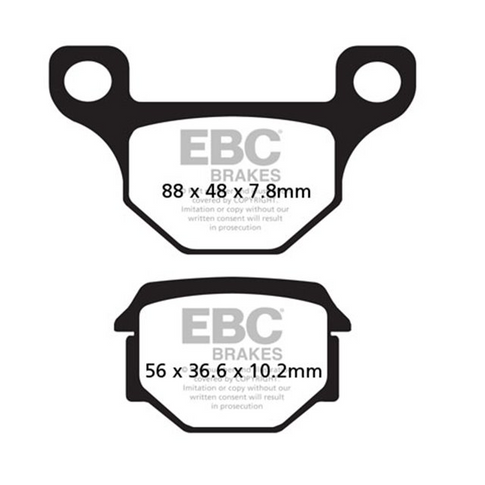 Pastillas de freno Derbi Senda 125 / Rieju MRT 50 / Marathon 125 EBC - orgánicas FA093
