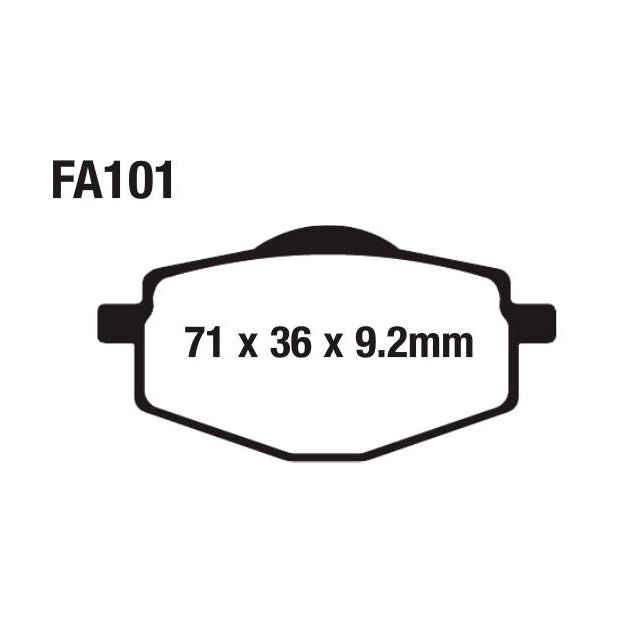Pastillas de freno traseras Yamaha DT 125 RE EBC - sinterizadas FA101R