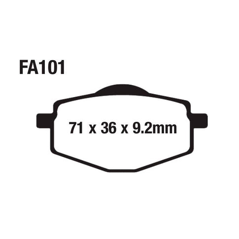 Pastillas de freno traseras Yamaha DT 125 RE EBC - sinterizadas FA101R
