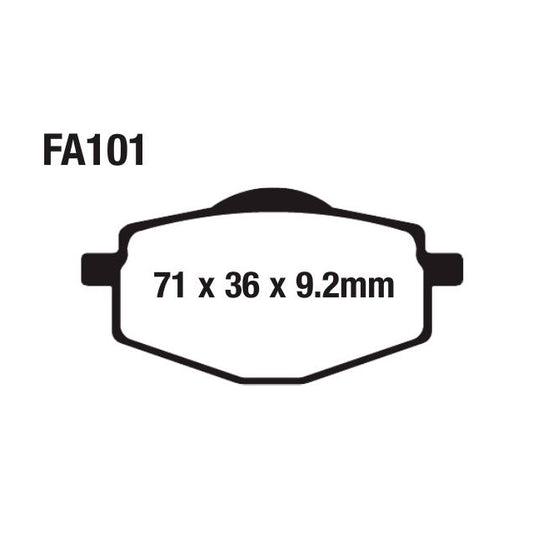 Pastillas de freno traseras Yamaha DT 125 RE EBC - sinterizadas FA101R