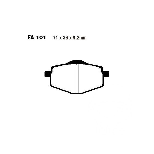 Pastillas de freno Yamaha DT 50 R 91-97 EBC FA101TT