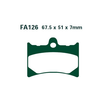 Pastillas de freno delanteras Aprilia RS 125 EBC HH - sinterizadas FA126HH