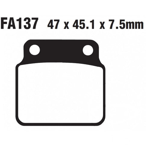 Pastillas de freno Suzuki LT-Z 400 / LT-R 450 EBC - carbono FA137TT