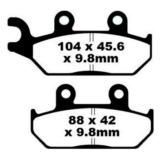 Pastillas de freno Yamaha XT 600 / XTZ 660 Tenere EBC - carbono FA172TT