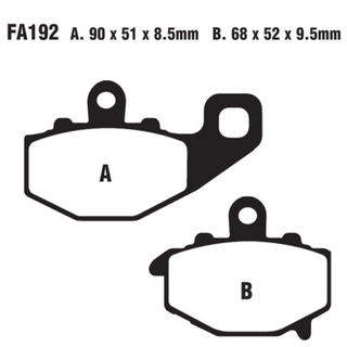Rear brake pads Kawasaki ER-6F EBC - organic