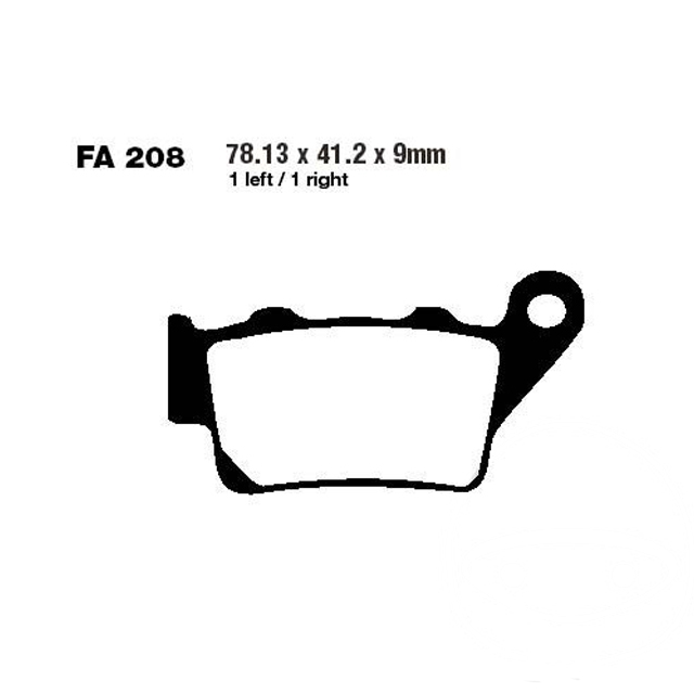 Pastillas de freno Husqvarna CR 125/250 95-01 EBC FA208TT