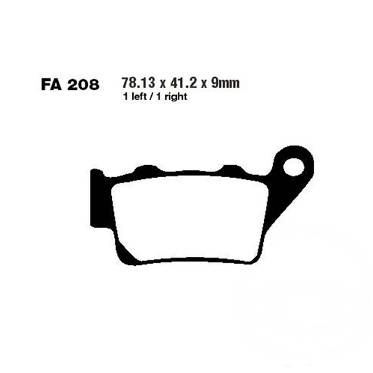 Pastillas de freno Husqvarna CR 125/250 95-01 EBC FA208TT