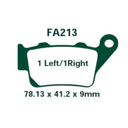 Pastillas de freno traseras Ducati Monster 797 17-21 EBC HH - sinterizadas FA213HH
