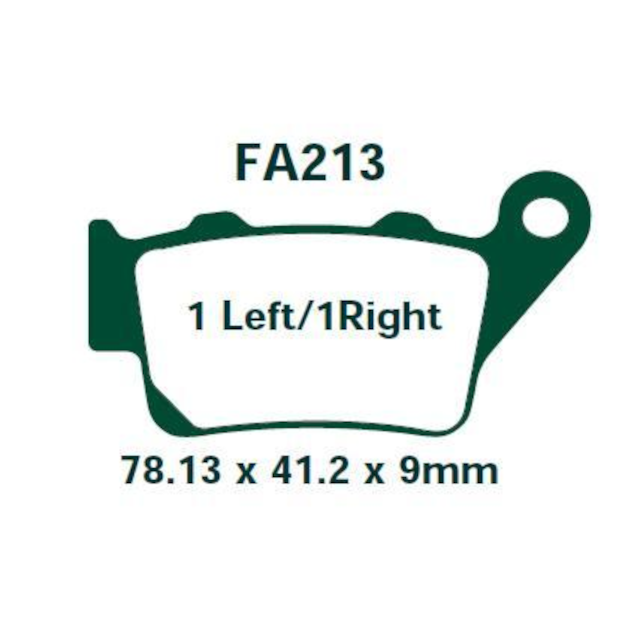 Pastillas de freno traseras Ducati Monster 797 17-21 EBC - organicas FA213