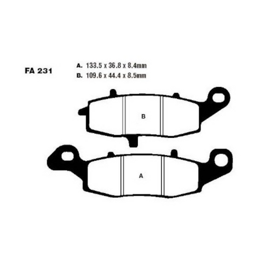 Pastillas de freno delanteras Suzuki DL V-Strom 650 >2004 EBC HH - sinterizadas FA231HH