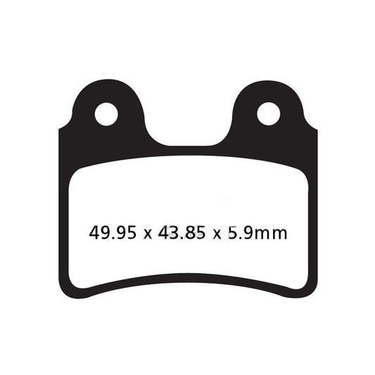Pastillas de freno AJP PR3 125/200 EBC - carbono FA303TT