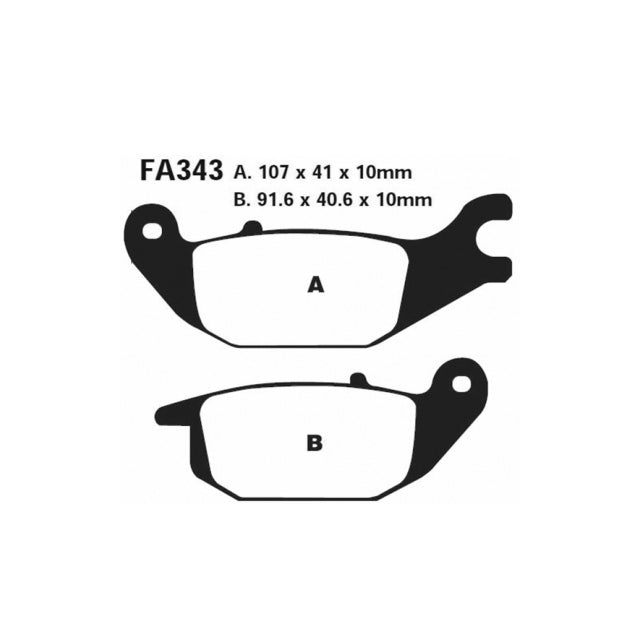 Pastillas de freno traseras Honda CBR 125 EBC - orgánicas FA343